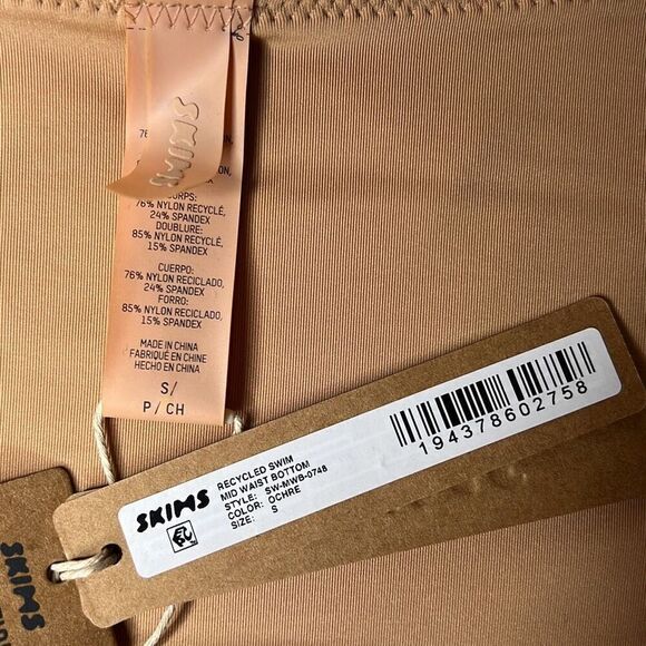 Skims Rhinestones Bandeau High waisted Nude Bikini S - Picture 15 of 16